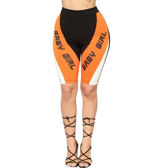 Fashion Nova NWT Girls Win Colorblock 2 Pc Set Shorts & Crop Top Black Orange S - Picture 7 of 10